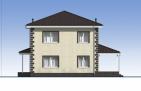 Проект индивидуального двухэтажного жилого дома с террасой